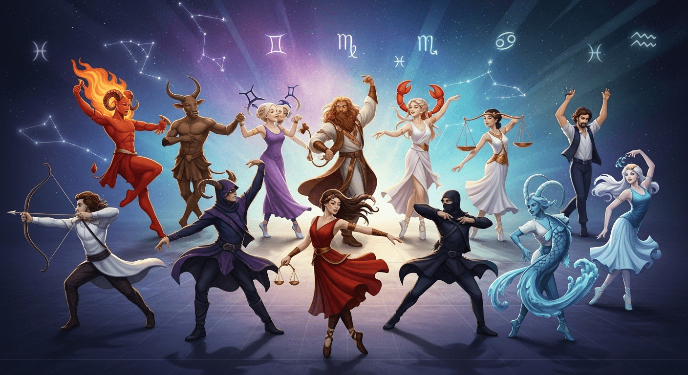 SIGNOS ZODIACALES DANZANDO.152Z