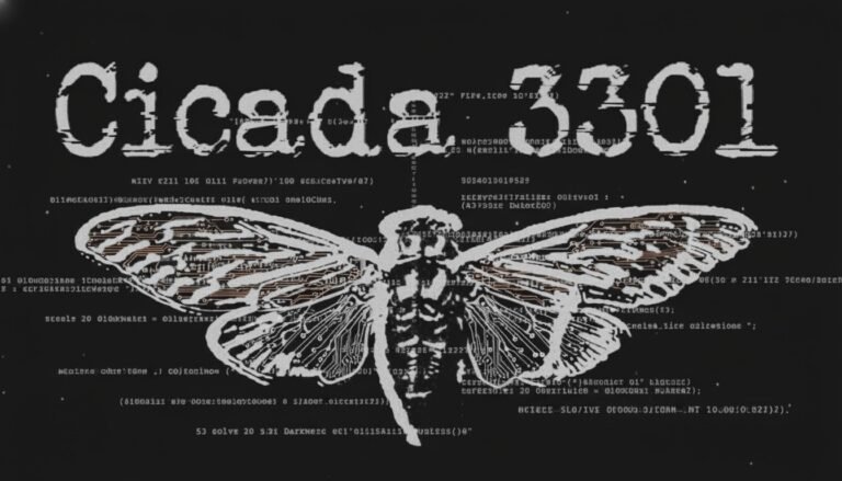 El icónico logotipo de la cigarra utilizado por la organización Cicada 3301 en sus misteriosos desafíos de criptografía.