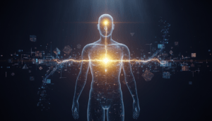 Representación visual de la conexión entre el corazón y la mente como fuente de la intuición.