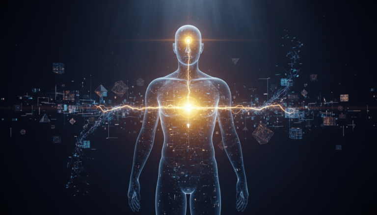 Representación visual de la conexión entre el corazón y la mente como fuente de la intuición.