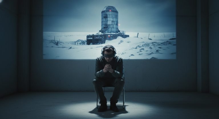 Representación artística de un visualizador remoto del Proyecto Stargate accediendo mentalmente a un objetivo militar secreto a distancia.