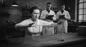 Recreación de los famosos experimentos de telequinesis con la psíquica rusa Nina Kulagina moviendo objetos sin contacto físico bajo condiciones controladas.