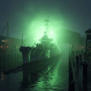 El USS Eldridge durante el Experimento Filadelfia