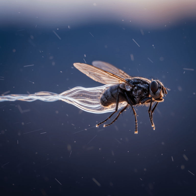 Representación visual de un rod volador y su efecto óptico.