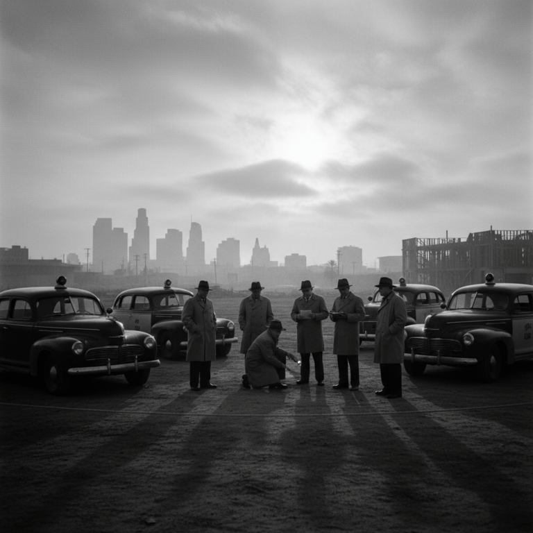 Escena del crimen histórica en Leimert Park 1947