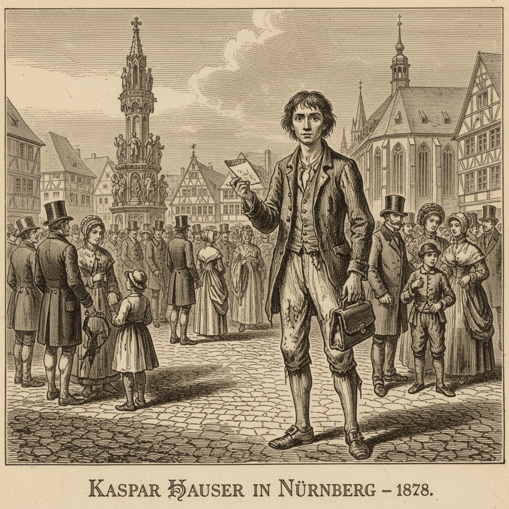 Kaspar Hauser en la plaza de Nuremberg
