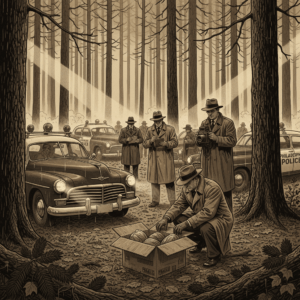 Escena de investigación policial en Filadelfia 1957