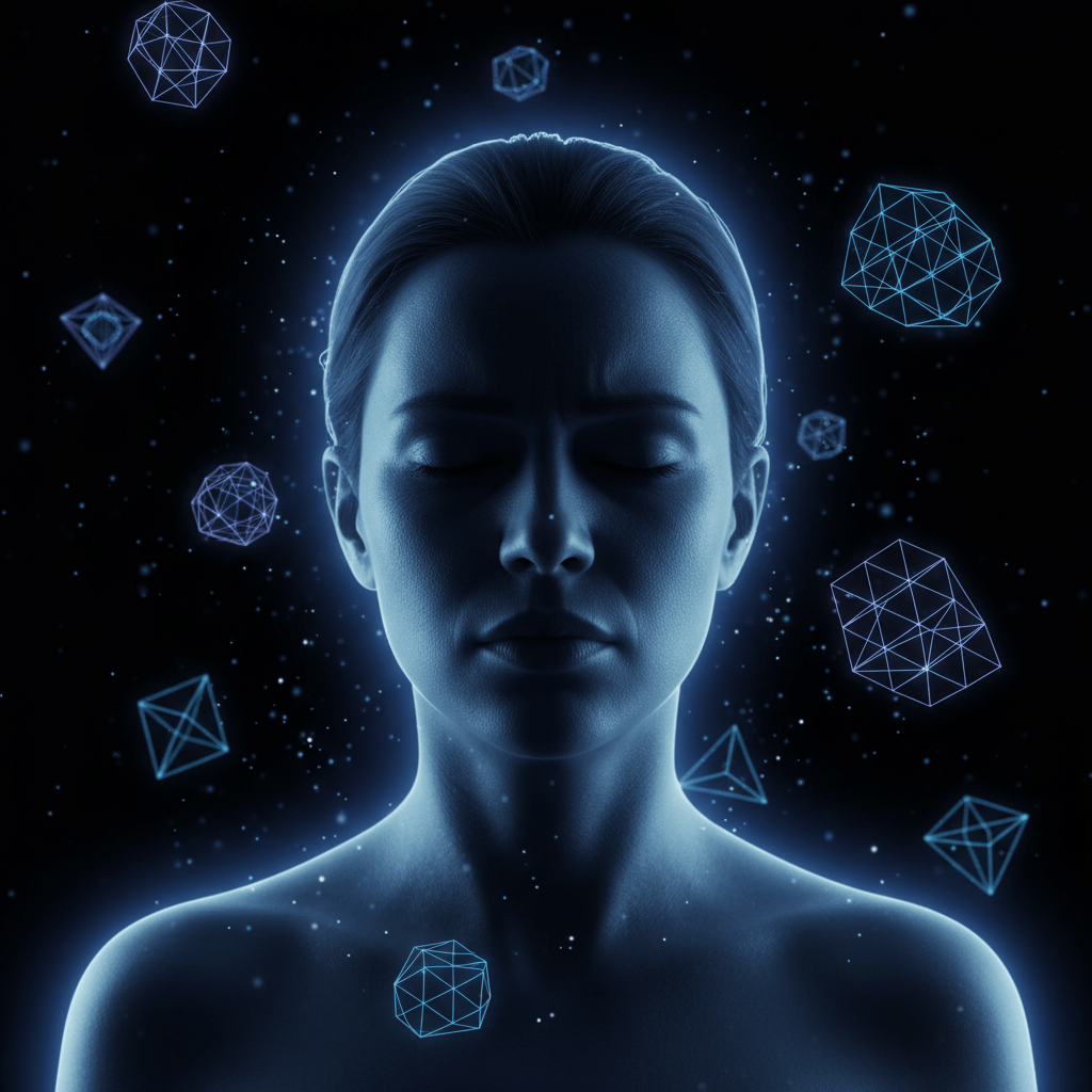 Persona concentrada experimentando criptestesia