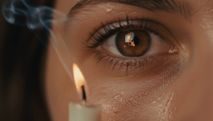 Representación artística de la concentración mental necesaria para generar ignición térmica.