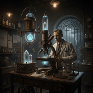 Laboratorio antiguo de Royal Raymond Rife con su generador de ondas.