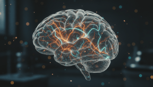 Representación conceptual de la neurobiología del efecto placebo y la liberación de dopamina y opioides endógenos en el cerebro humano.