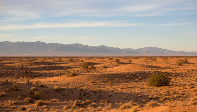 Paisaje desértico del Bolsón de Mapimí en la Zona del Silencio, México