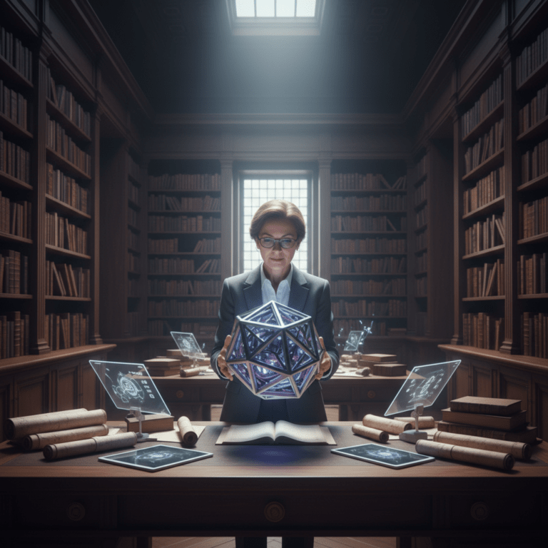 Representación artística de la unión entre la academia y el fenómeno ovni según la obra American Cosmic.