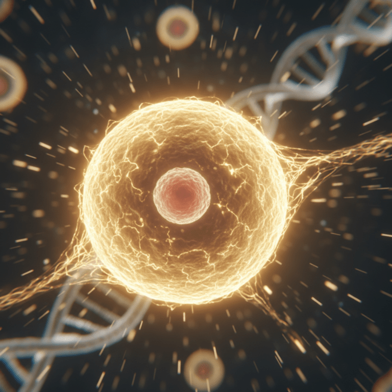 Representación visual de la epigenética y la membrana celular como cerebro de la célula según Bruce Lipton.