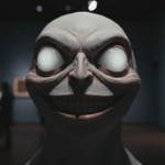 Primer plano de la escultura Mother Bird de Keisuke Aiso, origen real del fenómeno viral y leyenda urbana de Momo.