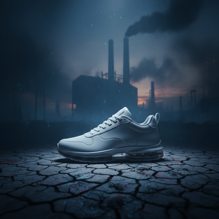 Representación conceptual del contraste entre el marketing de lujo y la realidad ética de las cadenas de suministro industriales.