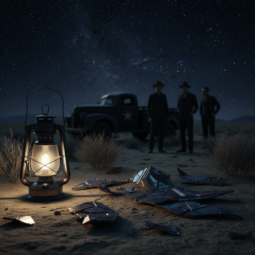 Investigación del incidente de Roswell en 1947 con restos metálicos misteriosos en el desierto de Nuevo México