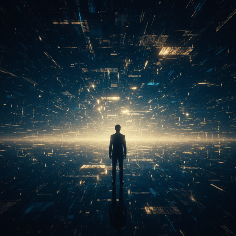 Representación conceptual de la realidad como una frecuencia de radio y el constructo de la percepción humana según David Icke.